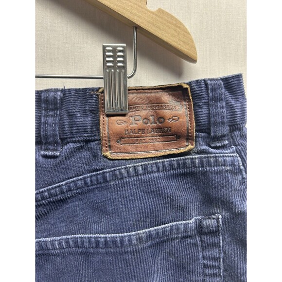 Polo Ralph Lauren Men’s 42x30 Navy Blue Corduroy Pants Retro Vintage Look - Picture 7 of 10